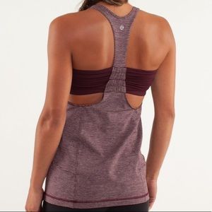 🆕 EUC Lululemon Turbo Tank bordeaux 2 in 1